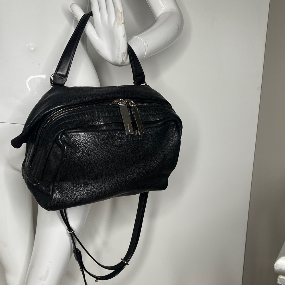 Proenza Schouler Black Leather Double-Zip Satchel
